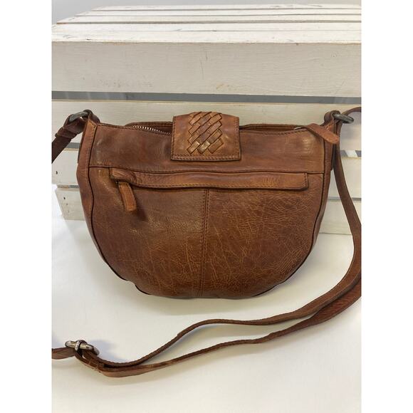 VILENCA HOLLAND SMALL BROWN GENUINE LEATHER CROSSBODY BAG - Picture 3 of 10